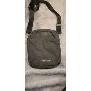 Athleta All About Vertical Crossbody Bag - Black Lightweight Small Travel